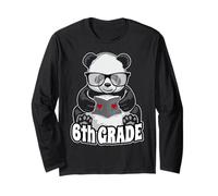 6th Grade Back to School Panda Book Reader Teacher Heart Long Sleeve T-Shirt