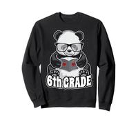 6th Grade Back To School Panda Book Reader Teacher Heart Sweatshirt