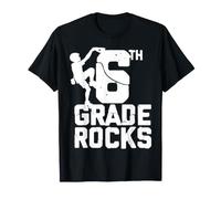 6th Grade Boys Rock Climbing First Day of School Sixth T-Shirt