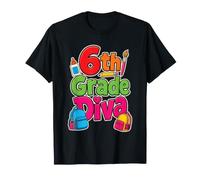 6th Grade Diva Sixth Grader First Day Elementary School T-Shirt