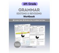 6th Grade Editing & Revising Workbook: Grammar Practice for Middle School Students