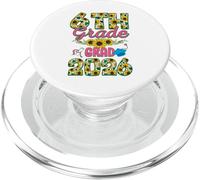 6th Grade grad 2026 graduation graduate floral sunflower PopSockets PopGrip for MagSafe