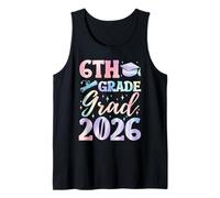 6th Grade Grad Class of 2026 Graduation tie dye Tank Top