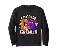 6th Grade Gremlin Middle Funny School Mischief Locker Kid Long Sleeve T-Shirt