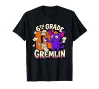 6th Grade Gremlin Middle Funny School Mischief Locker Kid T-Shirt