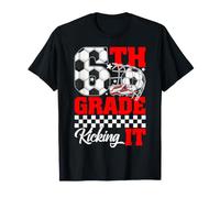 6th Grade Kicking It Students Soccer Back to School Boy Kid T-Shirt