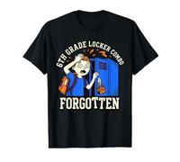 6th Grade Locker Combo Forgotten Panic Middle Funny School Value Graphic T-Shirt