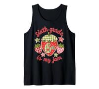 6th Grade Strawberry Teacher 100th Day Last Day of School Tank Top