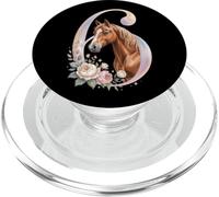 6th Horse Birthday Six Year Old Girl B-day and Flowers PopSockets PopGrip for MagSafe