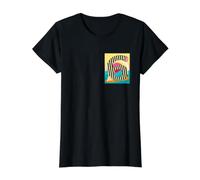 6th Kids Birthday Elementary School Surfing Six Value Graphic T-Shirt, Women, Black, S