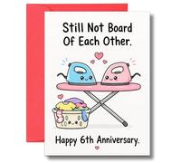 6th Wedding Anniversary Card For Husband Wife Funny Iron Celebration Laundry Love Greeting A128