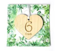 6th Wedding Anniversary Card - Premium iron wedding gift with Wooden Heart Keepsake | Thoughtful 6 Year Anniversary Card and Iron Gifts for 6th Wedding Anniversary