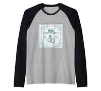 6th Wedding anniversary Married for SIX years Raglan Baseball Tee
