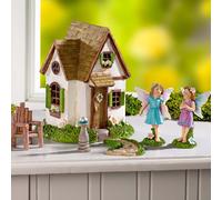 6tlg. Elves Garden Handpainted Solar Sleeps Elf Fee Garden Ornament Elfenfigur