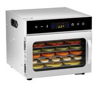 6Tray Stainless Steel Food Dehydrator,LED Touch Control Design,Adjustable Digital Temperature 30-90°C and 24 Hour Timer,Fruit Dryer Machine for Fruit, Veg, Meat & More