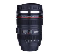 6Types Lens Shaped Insulation Cup Lens Coffee Mug Photographer Camera Mug Tea Water Bottle (five generations (black))