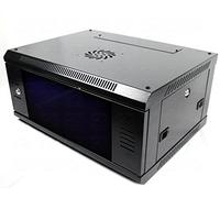 6U 19" 450mm Black Network Cabinet Data Comms Wall Rack, Patch Panel, Switch, PDU LAN