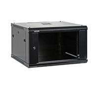 6U Professional Wall Mount Network Server Cabinet Enclosure 19-Inch Server Network Rack Mid-Depth Black