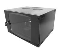 6U Server Cabinet Wall Mount Rack Enclosure with 2 Server Fans Locking Glass Door Removable Side Panels 19in Network Cabinet 13" Installation Depth for Computer/Audio Video/Data Equipment(13INCH, 6U)