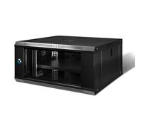 6U Wall Mount Server Cabinet Enclosure Lockable IT Network Rack Glass Door Black For Office And Server room Cabinet With A Lock