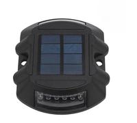 6V 1.8W Solar Ground Lights LED Aluminium Alloy Waterproof Garden Pathway Yard Deck Dock Lights for Outdoor Security Red Light Suitable for Various Road and Garden Areas