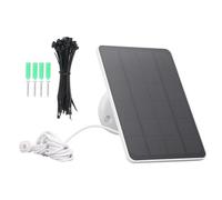 6V 10W Solar Panel for Security Camera, for Arlo Pro 3, Pro 4, Arlo Pro 5S, Arlo Ultra, Ultra 2, Arlo Go 2 and Floodlight Cameras, 3m / 9.8ft Cable, IP65 Waterproof (White)