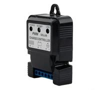 6V 12V 10A 3-Stage Solar Charge Controller with IP30 Protection for 60W-120W Battery Charging Systems, Black(10A 12.8V)