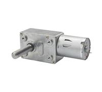 6v 12v 24v JGY370 Turbo Worm Reduction Motor Threaded Shaft 8mm*33mm M8 Screw Low Speed Self Lock motor(6 RPM,DC 24 volt)