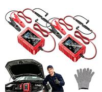 6v/12v Automatic Intelligent Recognition Charger, Smart Car Battery Charger & Advanced Pulse Repair with Led Display, Trickle Maintainer for Rv Truck Car Motorcycle Marine (2pc-b)