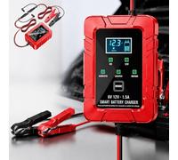 6V 12V Automatic Intelligent Recognition,Intelligent Battery Charger & Repairer,Smart Pulse Desulfator for Car,Motorcycle & Marine Batteries,Trickle Charger with LEDDisplay for Car Motorcycle Boat