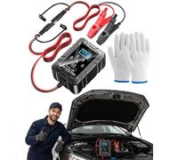 6V/12V Automatic Intelligent Recognition, Smart Car Battery Charger & Advanced Pulse Repair with LED Display, Battery Maintainer Trickle Charger for Car, Motorcycle, Marine, Lawn Mower