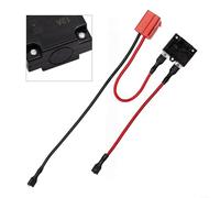 6V/12V Ride-On Toy Battery Harness with Fuse for Electric Vehicle Parts, Square Connector, Red and Black(12V)