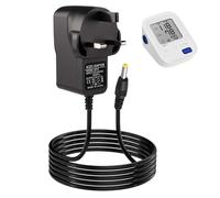 6V 1A Replacement Charger for Omron Blood Pressure Monitors, 4.0mm x 1.7mm DC Plug, UK 3 Pin Power Adapter, Compatible with Selected M2/M3/M4/M6/M7/X Series, Not Original Omron
