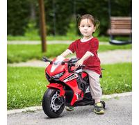 HOMCOM Honda Licensed 6V Kids Electric Motorbike Ride On Motorcycle Vehicle w/Headlights, Music, Training Wheels, for Ages 3-5 Years Red
