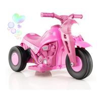 6V Electric Kid Ride on Motorcycle with Bubble Maker-Pink - Costway | TJ Hughes Pink