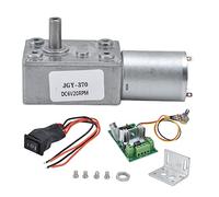 6V Geared Motor DC Turbo Mini Speed Reduction Electric Motors with Governor JGY370, High Torque Metal Gear Motor, Zinc Alloy Shell for Electronic Locks Robots Smart Devices (6V20RPM)