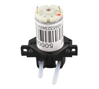 6V Miniature Silent Peristaltic Pump, DC Self Priming Pump for Titration, Compact Low - Noise Fluid Transfer Pump with Reversible Flow Direction for Lab Biotech Pharma (6V Right Angle Black)