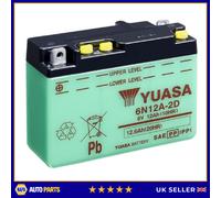 6V Motorcycle Battery Bike Motorbike 6N12A-2D Yuasa