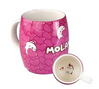 6vibes Molang Large Mug Cute 400 ml Made of Porcelain Unicorn Cup Coffee & Tea Motif Cup with Piupiu Large Gift