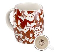 6vibes Molang Large Mug Cute 400 ml Porcelain - Party Mouse Cup Coffee & Tea - Motif Cup with Piupiu - Large Gift
