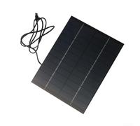6W 12V Solar Panel Type-C for Security Cameras & Lights - High Efficiency 19% Polycrystalline Charger 165x210mm