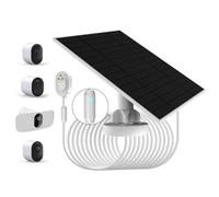 6W/5V Solar Panel Compatible with Arlo Ultra, Ultra2/2XL, Pro3/4/4X/5, GO2, Floodlight Cameras, Weather Resistant, Easy Install，IP66 Waterproof，4m Charging Cable