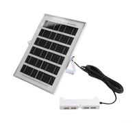 6W 5V Solar USB Panel Charger 4 Charging Ports Portable Lightweight Sturdy Aluminum Frame Fast Solar Absorption Efficient Energy Conversion for Smartphones Fans Elec