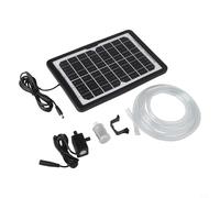6W 9V Solar Powered Water Pump with Bracket for Fish Tank Pond Rockery, Submersible Fountain Pump 240L/H Flow Rate, Adjustable Solar Panel, Black
