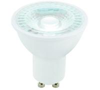 6W SMD LED GU10 Light Bulb - Daylight White 6000K 420 Lumen - Outdoor & Indoor Bathroom Replacement Spot Lamp - Matt White & Clear Prismatic Diffuser Downlight - 38 Degree Beam Angle