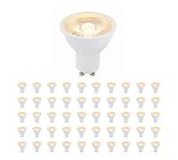 6W SMD LED GU10 Bulb - Dimmable 3000k Lamp - Energy Saving Light Bulb - 420 Lumen GU10 Spot - 38 Degree Wide Beam Angle - 50W Halogen Replacement - 25000 Hours - Warm White Pack of 50