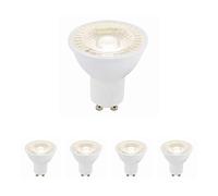 6W SMD LED GU10 Bulb - Dimmable 4000k Lamp - Energy Saving Light Bulb - 420 Lumen GU10 Spot - 38 Degree Wide Beam Angle - 50W Halogen Replacement - 25000 Hours - Cool White Pack of 4