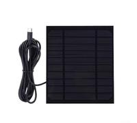6W Solar Panel 5V Output Type-C Port 22 Percent Energy Conversion Monocrystalline Silicon Black PET Laminated Weather Resistant Compact 13x15x0.2cm For Fans Lights Advertising Displays Outdoor Use