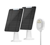 6W Solar Panel Charger Compatible with Arlo Ultra/Ultra 2/Pro 3/Pro 4/Pro 3 Floodlight Security Camera, Solar Panels Charging IP65 Weatherproof w/ 9.8ft Charging Cable Adjustable Wall Mount, 2 Pack
