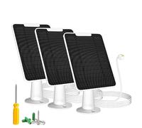 6W Solar Panel Charger Compatible with Google Nest Camera Outdoor & Indoor (Battery Version), Solar Power for Google Nest Cam, IP65 Weatherproof, w/Secure Wall Mount & Screwdriver, 13ft Cable, 3 Pack
